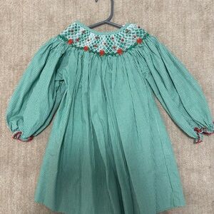 3T smocked Christmas Dress-boutique
